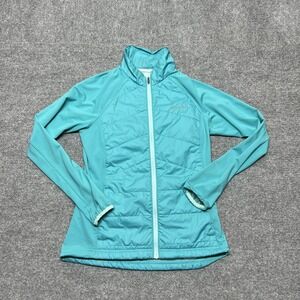Columbia Omni-Heat Jacket Womens Small Blue Softshell Insulated Full Zip Warm